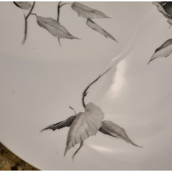 Rosenthal Continental JET ROSE 10.5" Dinner Plate Raymond Loewy Gray Rose - Picture 2 of 8